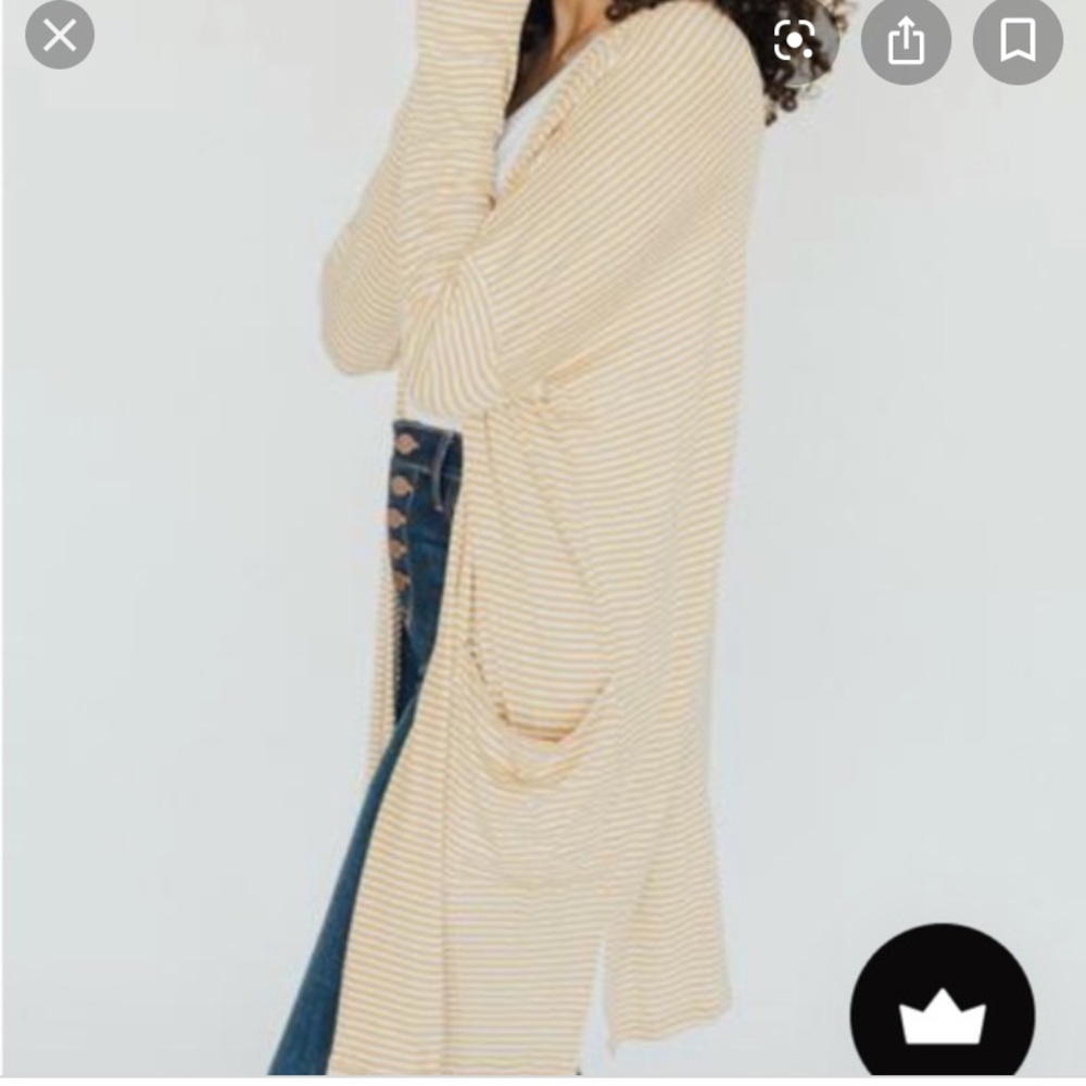 CJLA Mustard Sailor Cardigan